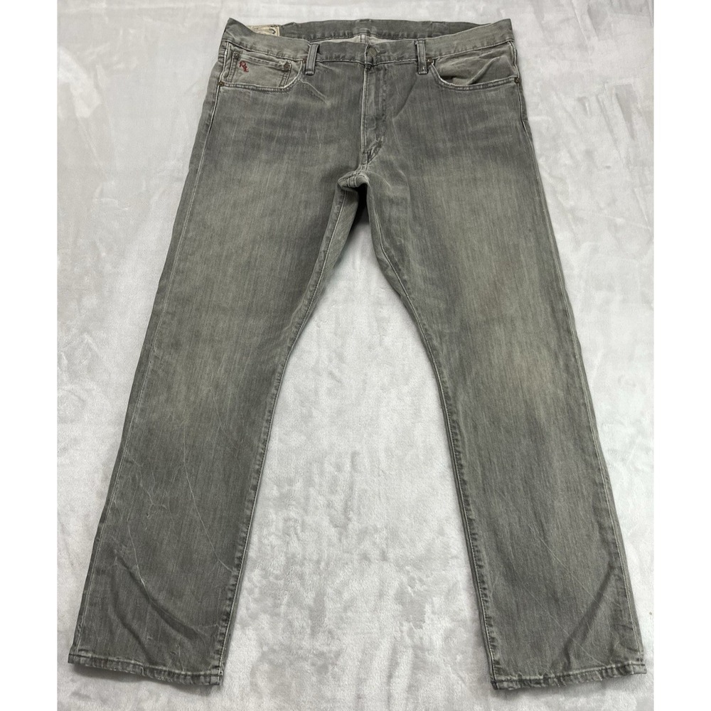 Polo Ralph Lauren Jean Men 40x30 Rutland Gray Varick Slim Straight Dungarees